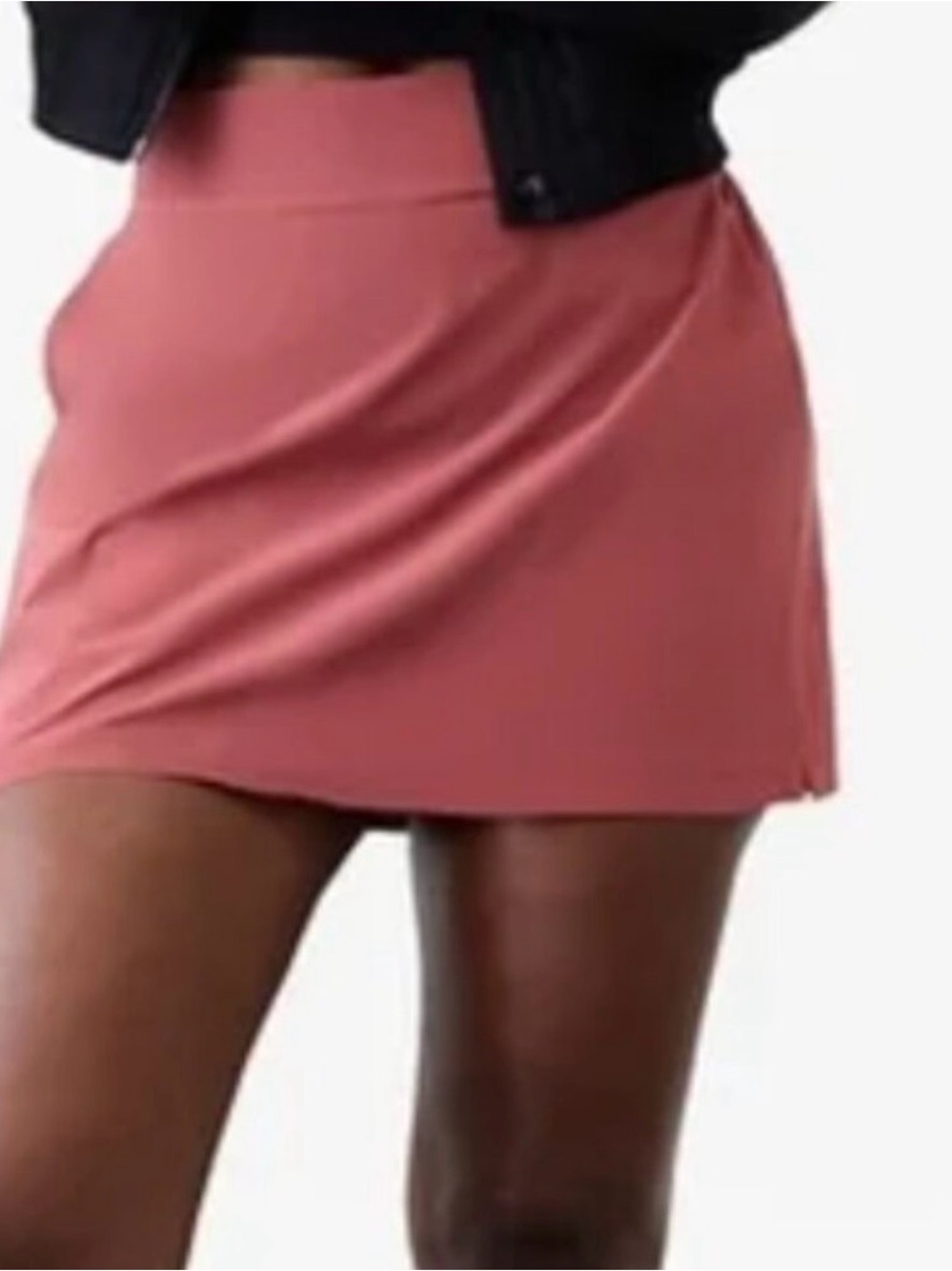 Athleta Brooklyn mid rise skort in red rock color